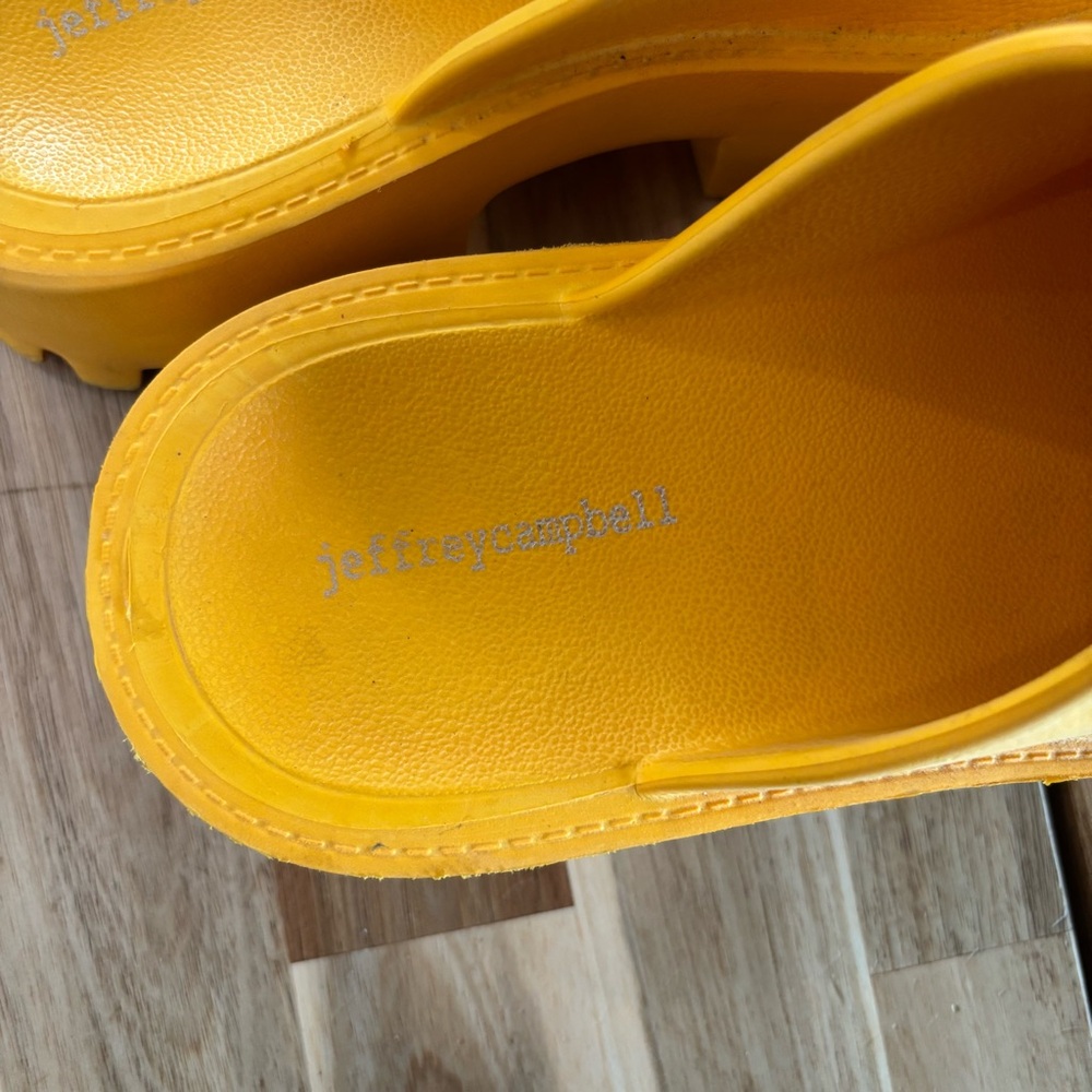 Jeffrey Campbell Bright Yellow Chunky Platform Clogs - Picture 6 of 8